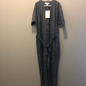 NWT Size 10/12 Girls Free Assembly Denim Color Jumpsuit